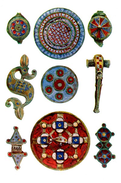 Romano-British enamelled ornaments, 1st-2nd century AD by Unbekannt