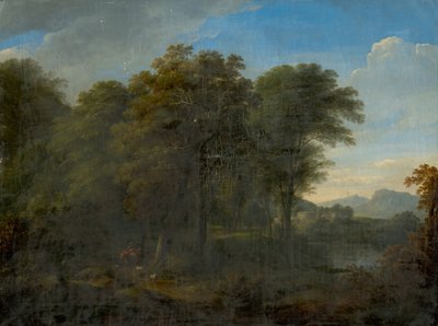 Romantic Landscape with Figures by Unbekannt
