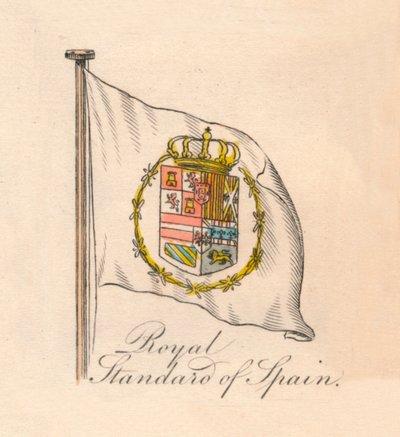 Royal Standard of Spain, 1838 by Unbekannt