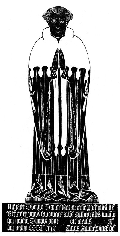 Rubbing of a Medieval Engraved Brass, 1481 by Unbekannt