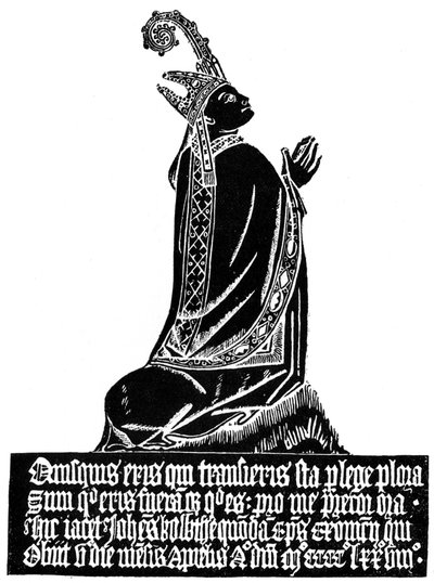 Rubbing of a medieval engraved brass by Unbekannt