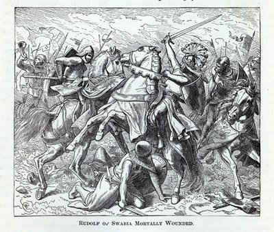 Rudolf of Swabia Mortally Wounded, 1882 by Unbekannt