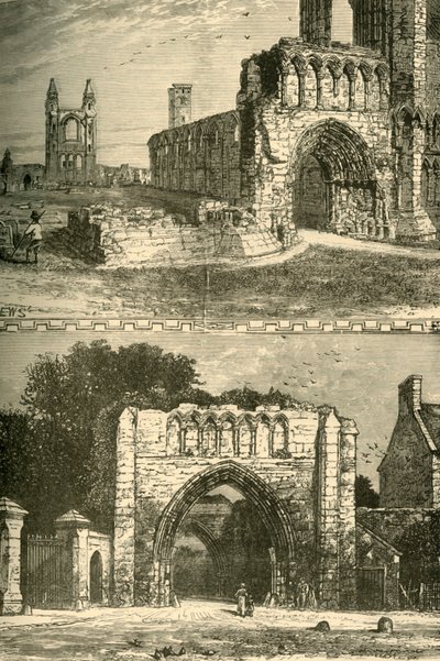 Ruins of the Cathedral, The Pends, 1898 by Unbekannt