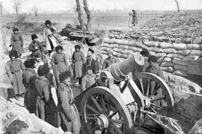 Russian Six Inch Howitzer Battery, Russo-Japanese War by Unbekannt