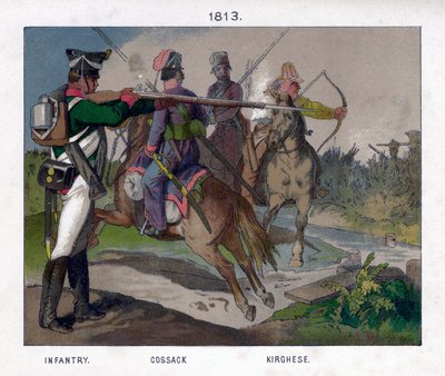 Russian soldiers of 1813, 19th century by Unbekannt