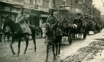 Russian Supply Column at Przemysl, March 1915 by Unbekannt