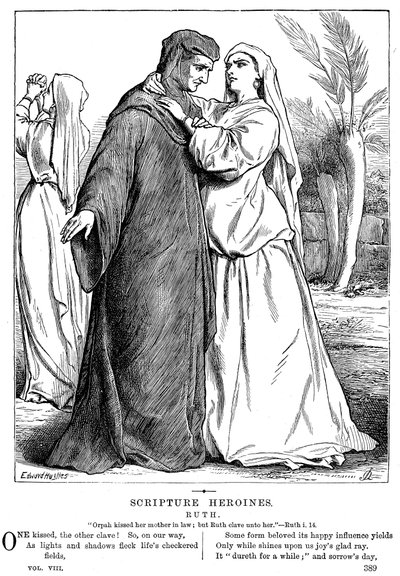 Ruth Embracing Her Mother-in-Law by Unbekannt