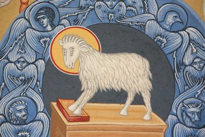 Sacrificial Lamb, Saint-Antoine-le-Grand Orthodox Church, Saint-Laurent-en-Royans, France by Unbekannt