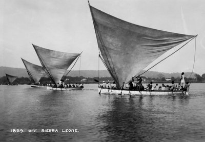 Sailing Boats, Sierra Leone, 20th Century by Unbekannt