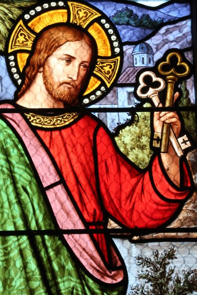 Saint Fargeau Church, Stained Glass Window, Jesus by Unbekannt