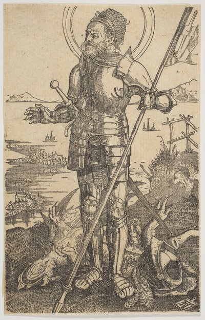 Saint George Standing by Unbekannt