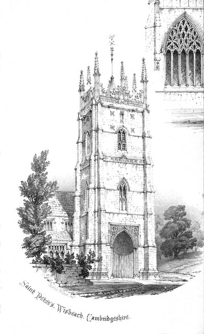 Saint Peters Church, Wisbeach, Cambridgeshire, c1850s by Unbekannt