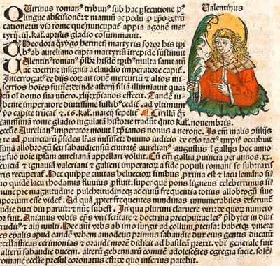 Saint Valentine from the Nuremberg Chronicle, 1493 by Unbekannt