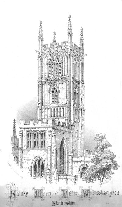 Saints Mary and Peter, Wolverhampton, Staffordshire, c1850s by Unbekannt
