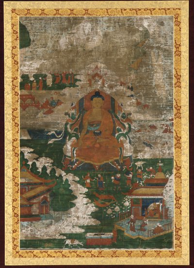 Sakyamuni Enthroned, and Biographical Scenes by Unbekannt