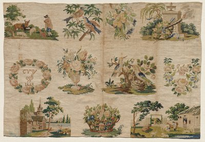Sampler Fragment, 1819 by Unbekannt