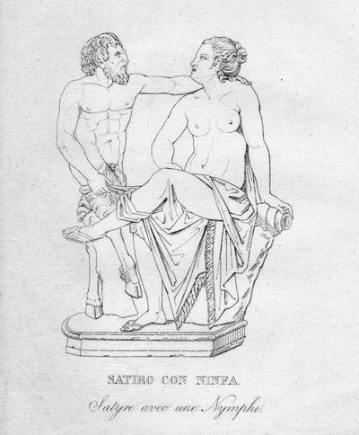 Satyr with a Nymph, c1850 by Unbekannt