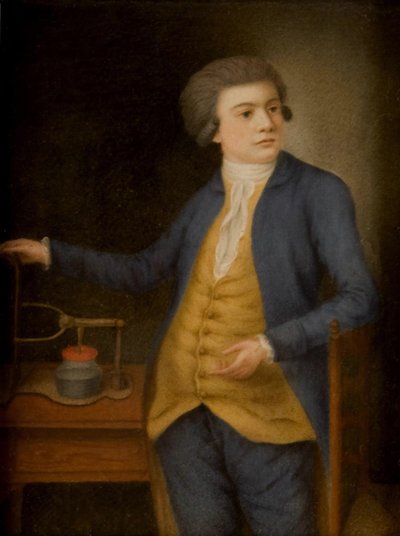 Scientist with an electrical instrument, 1780s by Unbekannt