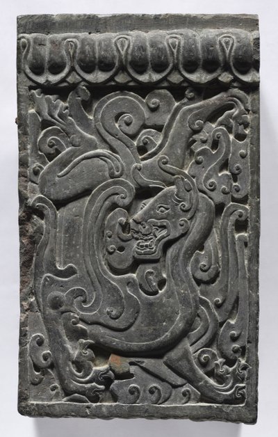 Section of a Coffin Platform: Feline by Unbekannt