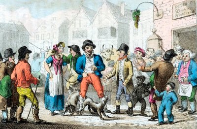 Selling a wife to the highest bidder, 1816 by Unbekannt