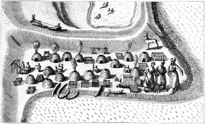 Settlement in Russian Lapland, 1594 by Unbekannt