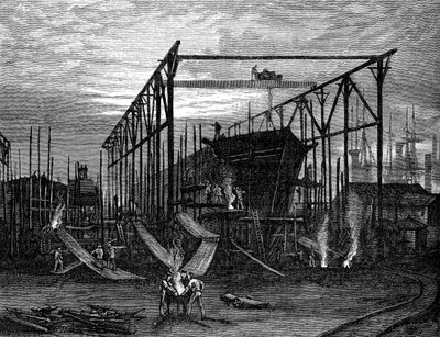 Shipyards on the Tyne, c1880 by Unbekannt