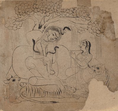 Shiva and Parvati by Unbekannt