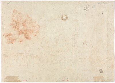 Sketch of a Village (verso) by Unbekannt