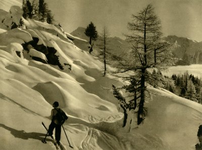 Skiing at Ankogel, Austria by Unbekannt