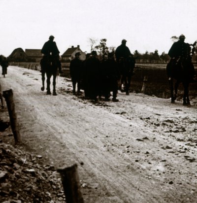 Soldiers on a road, c1914-c1918 by Unbekannt