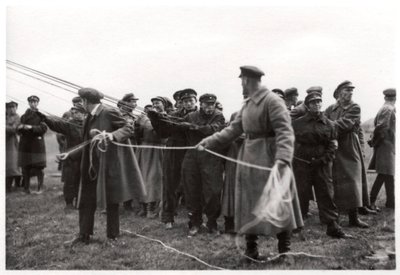 Soviet Airship Landing Crew, Moscow, USSR by Unbekannt