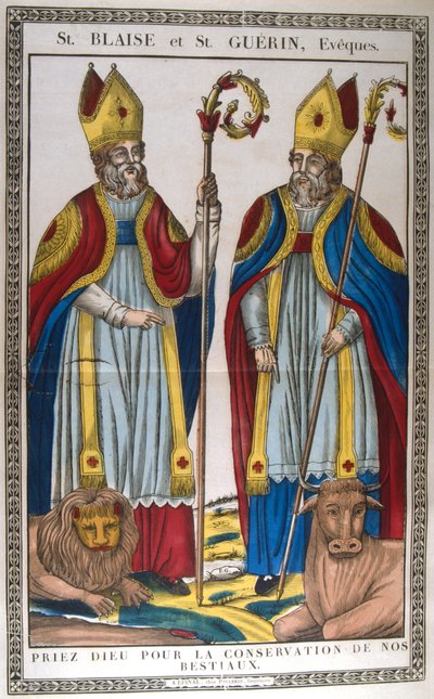 St Blaise and St Guerin by Unbekannt