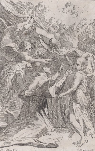 St. Carlo Borromeo surrounded by angels by Unbekannt