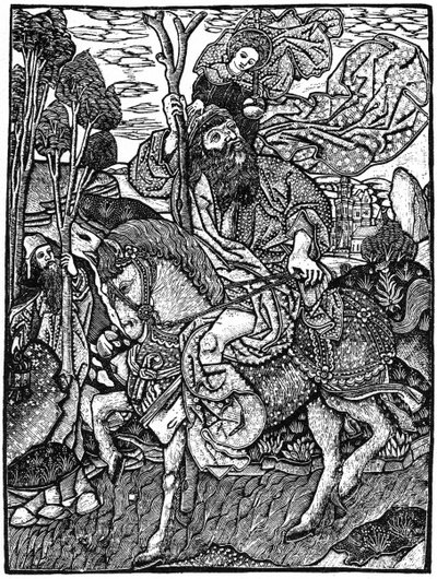 St Christopher on Horseback by Unbekannt
