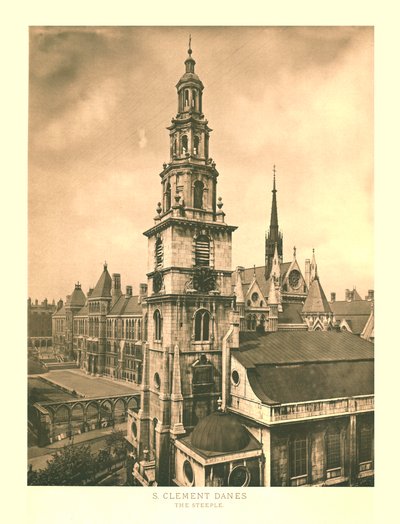 St Clement Danes, The Steeple, Mid-Late 19th Century by Unbekannt