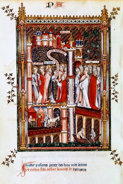 St Denis sends out missionaries, 1317 by Unbekannt