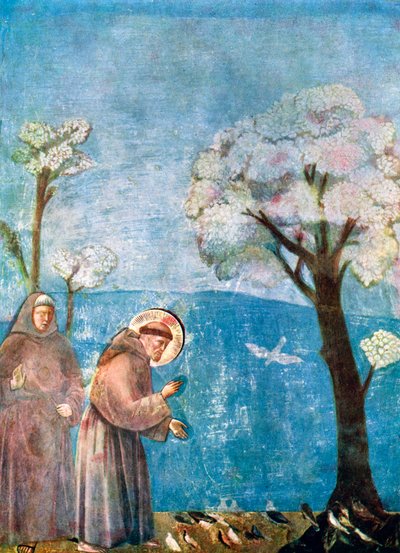 St Francis Preaching to the Birds, 1297-1299 by Unbekannt