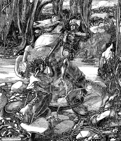 St George and the Dragon, 1901 by Unbekannt