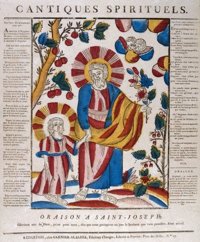 St Joseph and Jesus Walking Hand-in-Hand, 18th century by Unbekannt