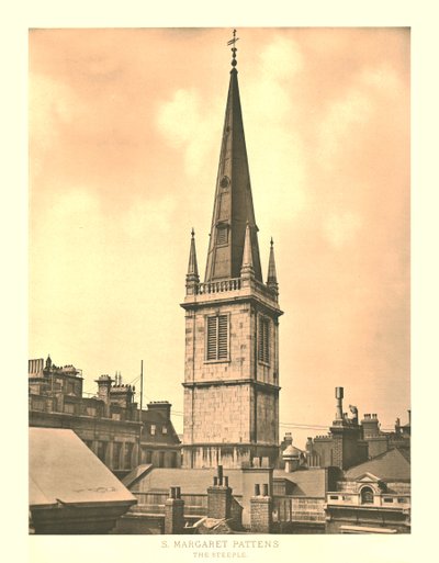 St Margaret Pattens, The Steeple by Unbekannt