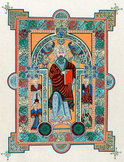 St Matthew from the Book of Kells by Unbekannt