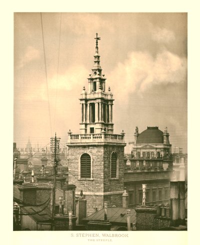 St Stephen Walbrook, The Steeple by Unbekannt