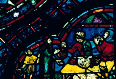 Stained glass, Chartres Cathedral, Chartres, France by Unbekannt