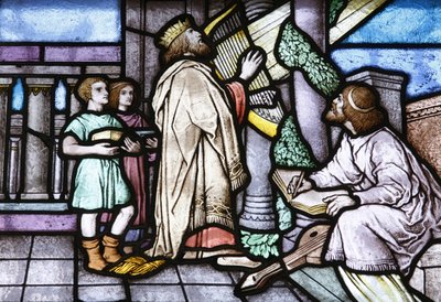 Stained Glass: David and Saul, Budapest by Unbekannt