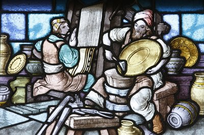 Stained Glass: Jerusalem Temple Building, Budapest by Unbekannt
