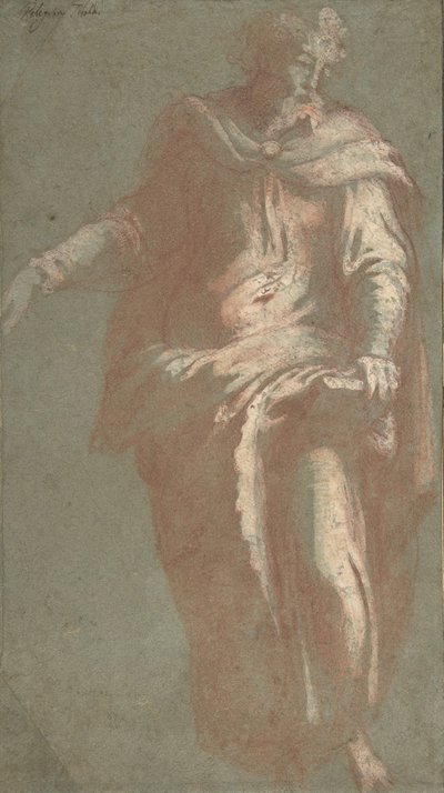 Standing Bearded Man Holding a Book by Unbekannt