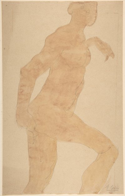 Standing Female Nude by Unbekannt