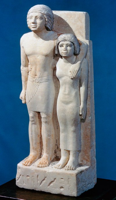 Statue of Memi and Sabu, 26th-25th Century BC by Unbekannt