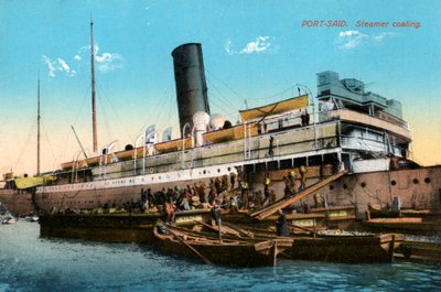 Steamer coaling, Port Said, Egypt, 20th century by Unbekannt