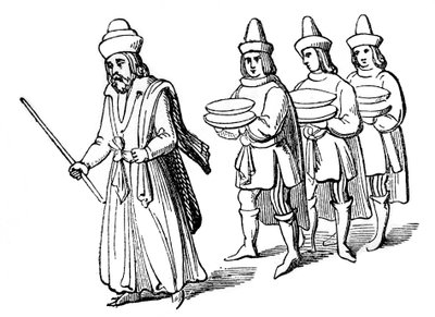 Steward and serving men, 15th century by Unbekannt